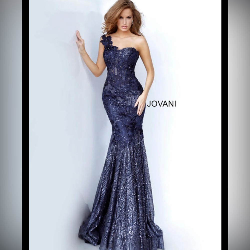 Jovani navy blue evening dress